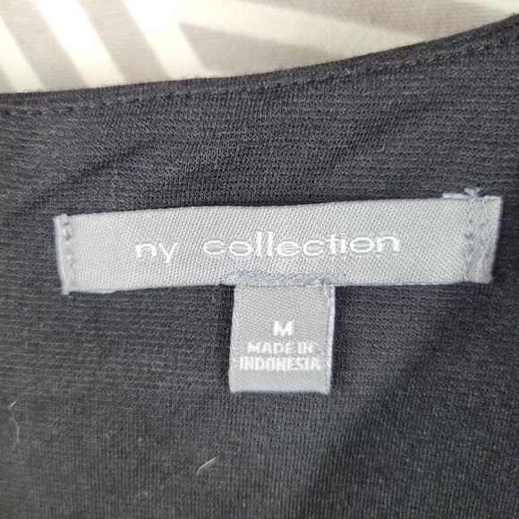 NY Collection Sheath Dress size Medium career evening black Geometric Classic - Picture 5 of 6